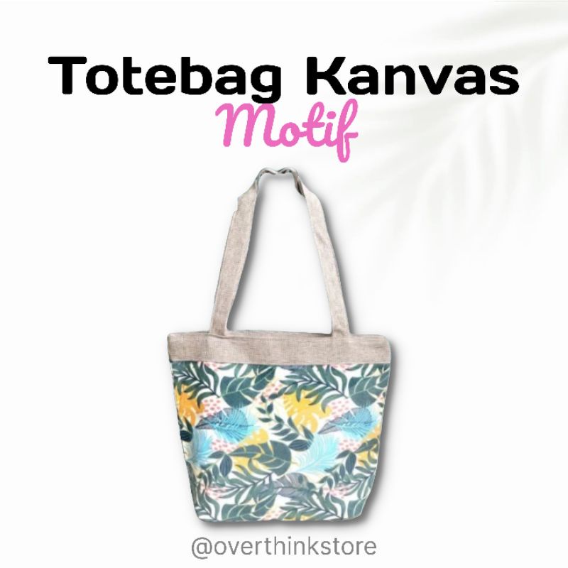 Totebag Kanvas Goni Resleting Premium Murah / Tas Tote bag Wanita Kanvas Goni