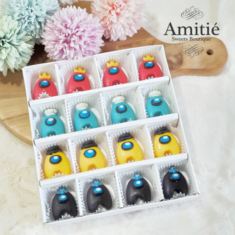 

Coklat Praline Among Us - 1 Box isi 16 / Coklat Karakter / Birthday Gift