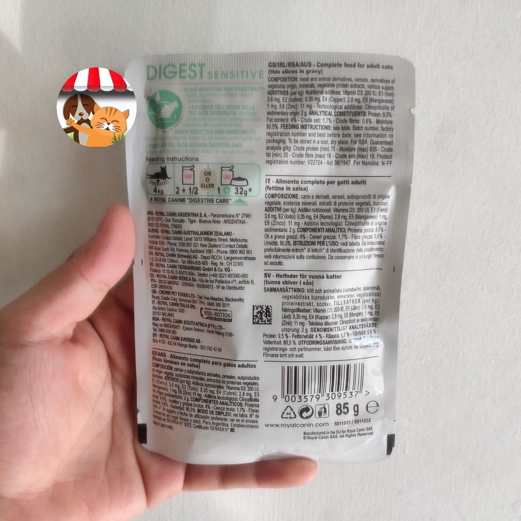 Royal Canin Digestive Care in gravy Pouch 85gr - Makanan Kucing