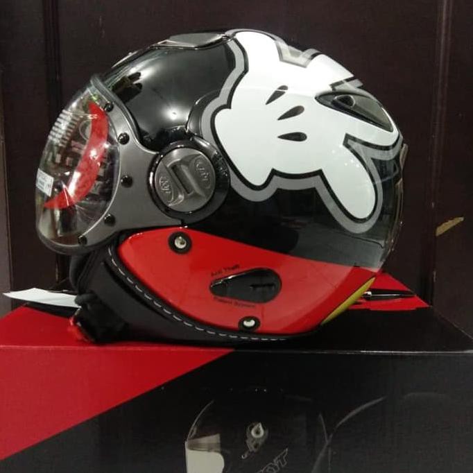 Helm halfface KYT ELSICO mickey hand