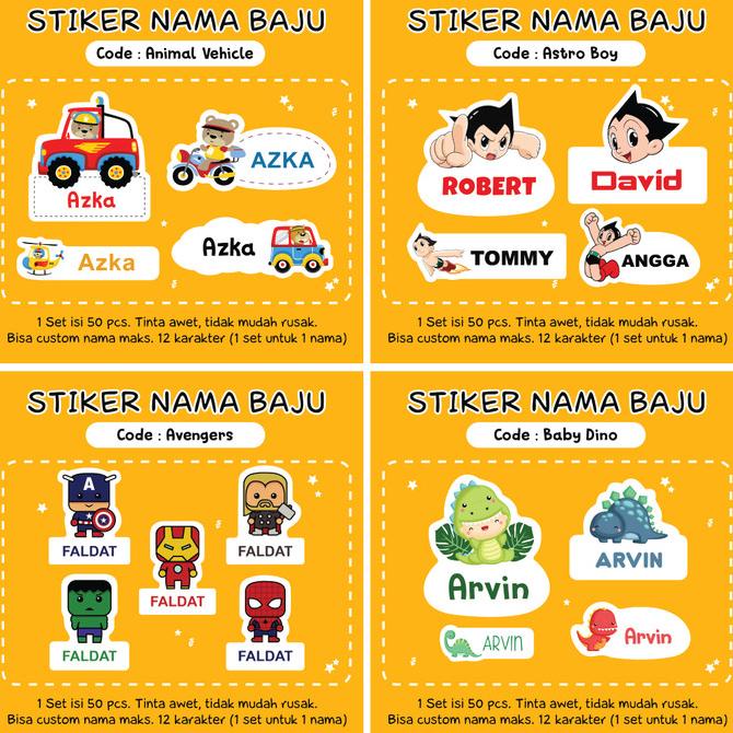 

(BISA COD) Stiker Nama Baju | Stiker Nama Kain | Stiker Baju Tinggal Setrika HEMAT Kode 98