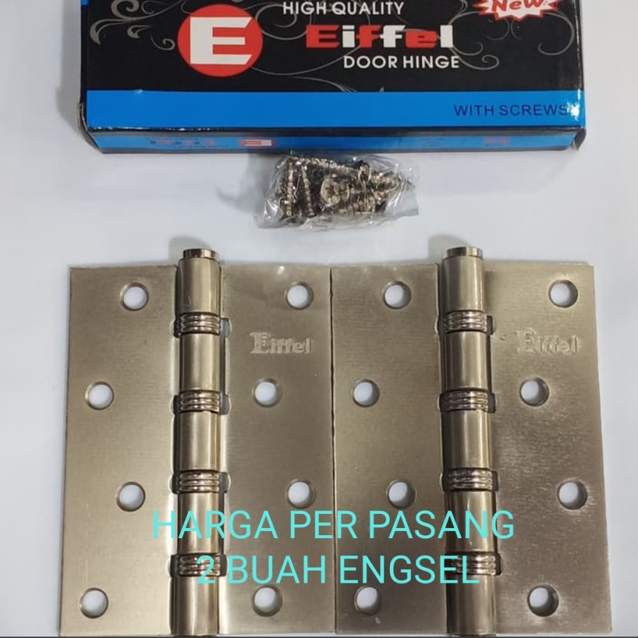 Engsel pintu 5 inchi 5" 12,5 cm warna silver