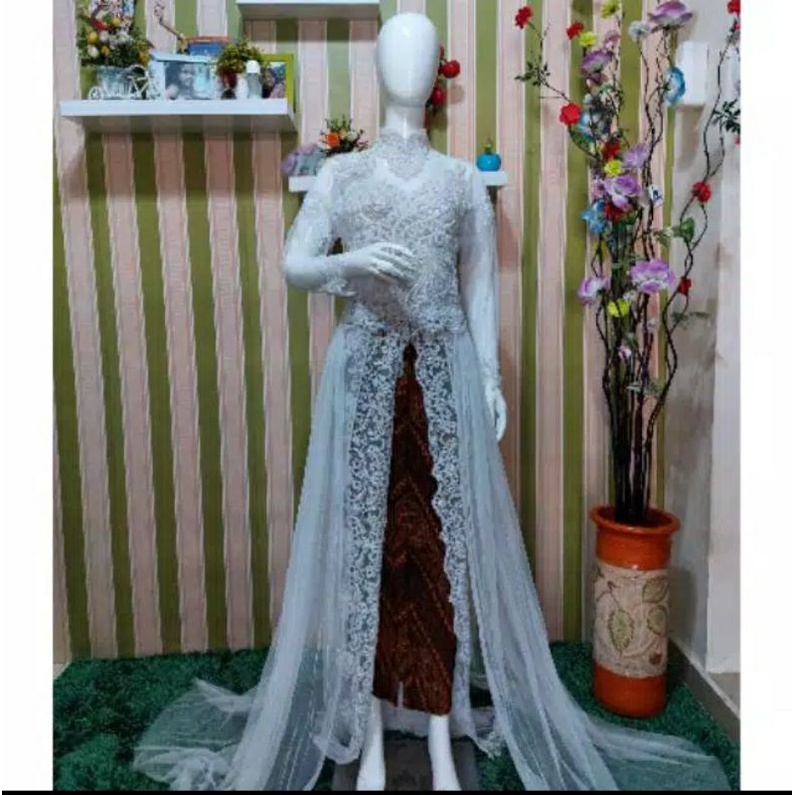 Kebaya Akad Pengantin Putih Kebaya Pesta dan Rok