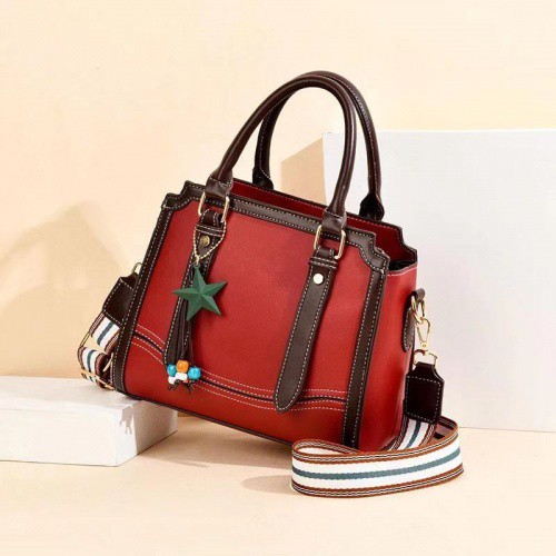 BQ 2631 RISCE TAS HAND BAG GANTUNGAN STAR TALI MOTIF IMPORT WANITA CEWEK PEREMPUAN JAKARTA BATAM