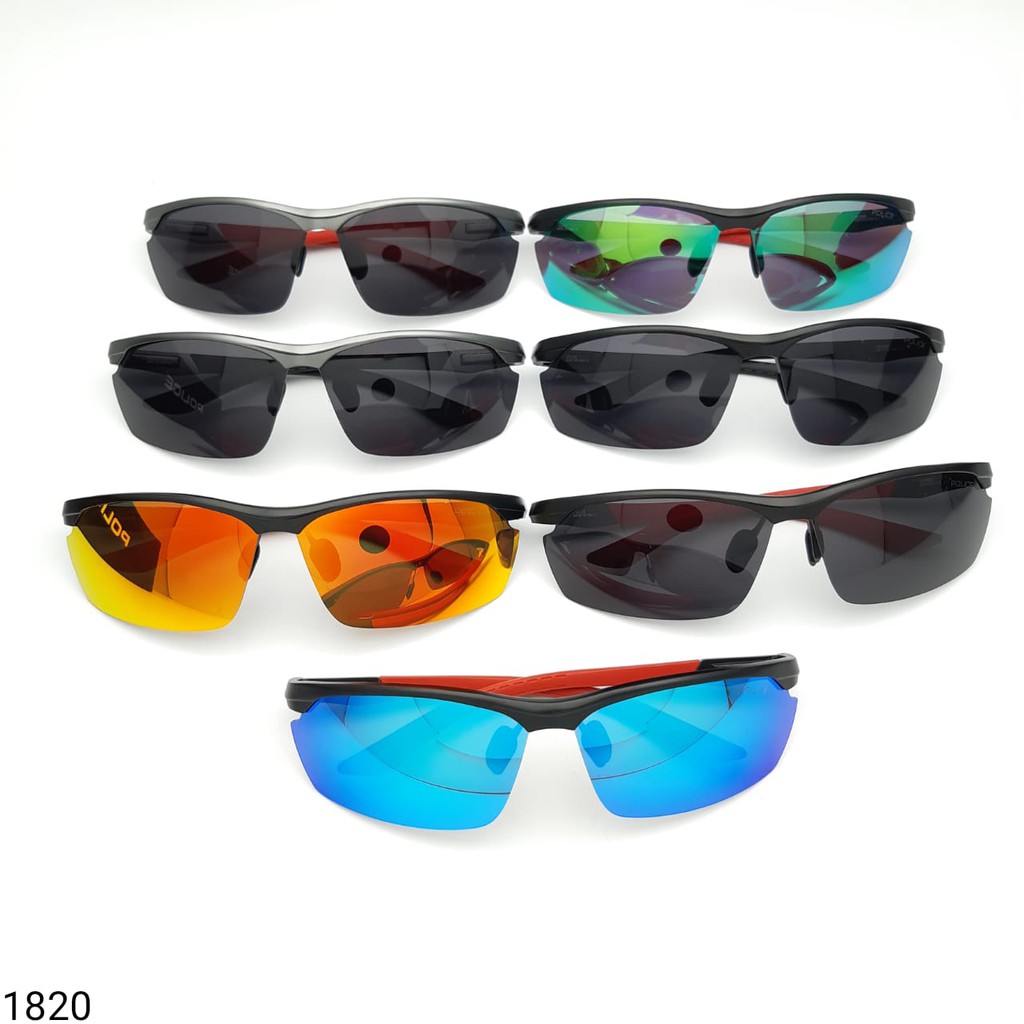 Sunglass Kacamata Sepeda Pria Police A1820 Lensa Polarized Anti Radiasi Termurah