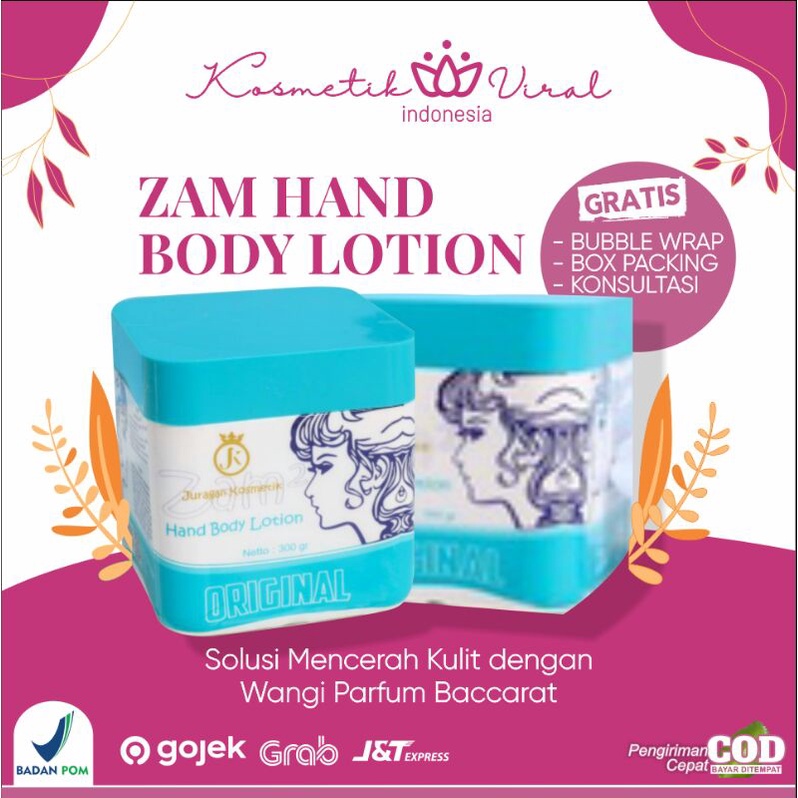 HANDBODY LOTION ZAMZAM JK ORIGINAL KEMASAN TERBARU AMPUH MEMUTIHKAN BPOM AMAM HALAL KULIT CREAM NRL