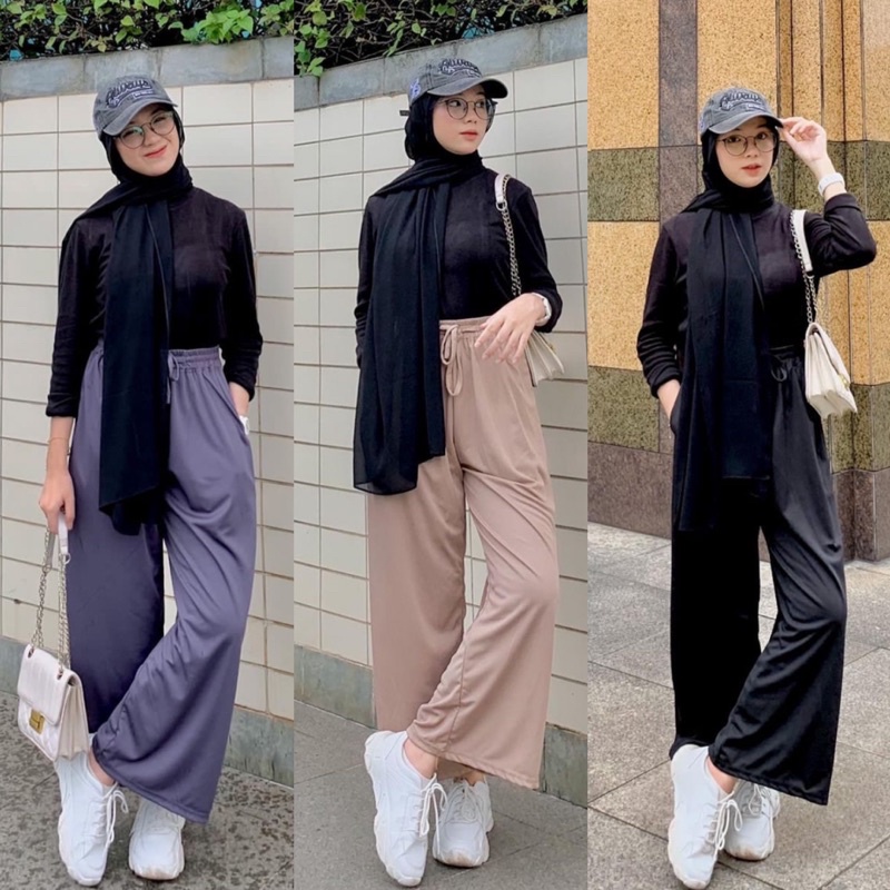 SIERA PANTS dua saku | Celana Kulot Wanita | Celana Panjang Wanita