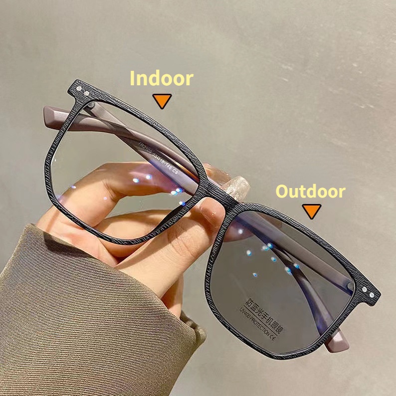 Kacamata Photochromic Anti Radiasi Dengan Bingkai Logam Untuk Pria Dan Wanita