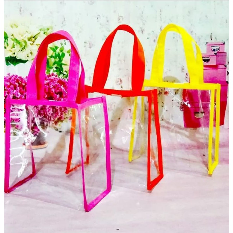 

Tas fullmika transparan untuk tempat souvenir/ tas promosi toko