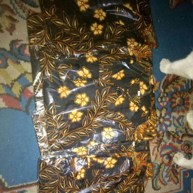 Kemeja Batik Lengan Panjang 021 Risna Batik Hrb026 Hem Batik Murah Seno Sogan Bakung Padi Manggar Md