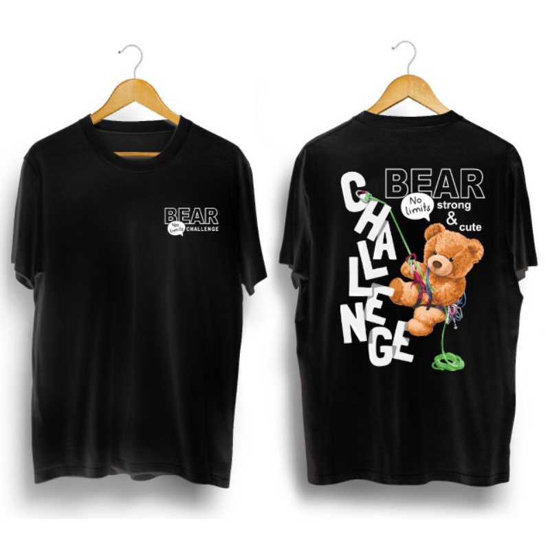 kaos pria/CHALLENGE BEAR/kaos distro