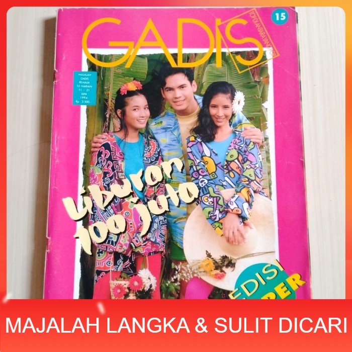 Majalah GADIS No.15 Jun 1994 ATALARIK DINDA NOVITA ANGGIE Langka
