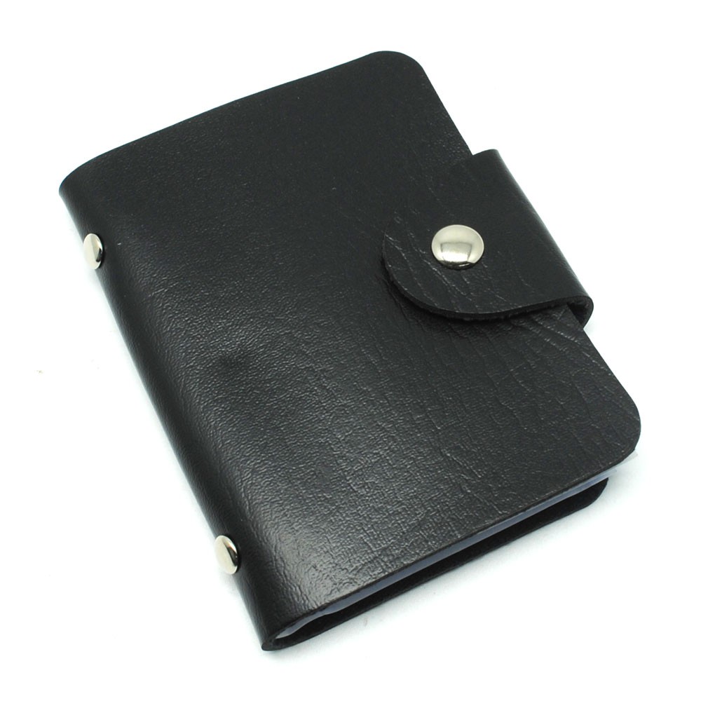 Dompet Kartu 24 Slot Bahan Kulit - C1707H1 - OMOT57BK Black