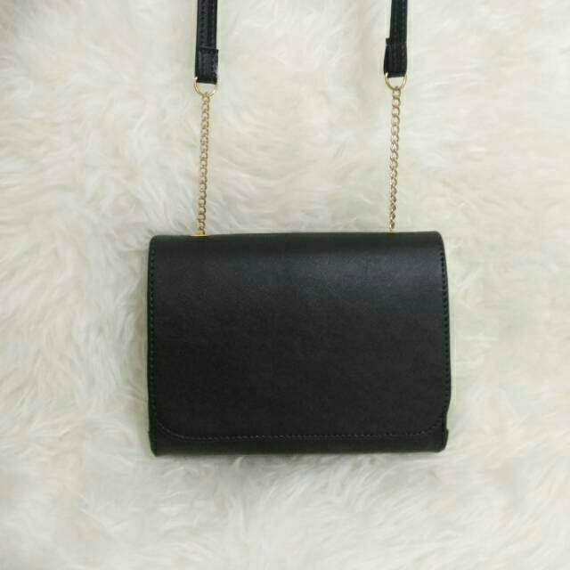 HnM Black Medium H&M Tas_Wanita Selempang Fashion Kecil Bahan