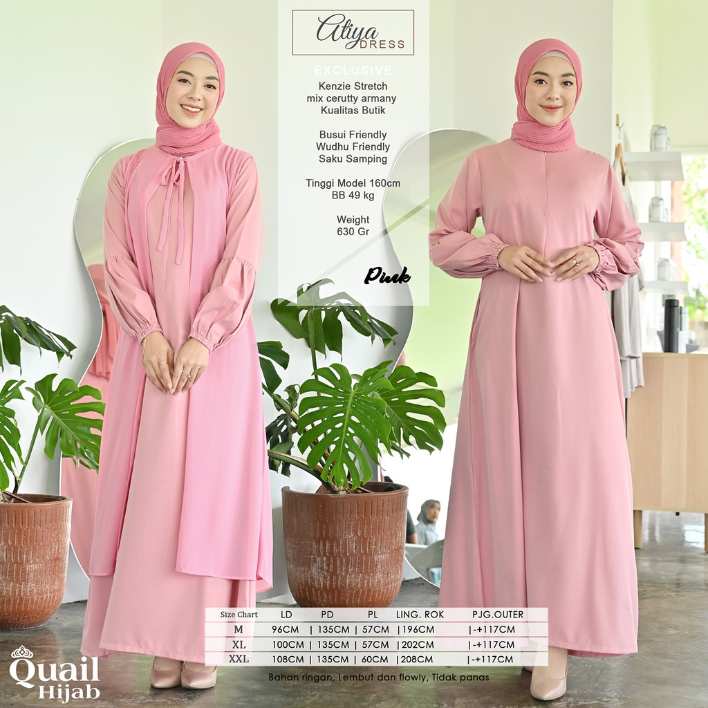 Atiya Dress/Gamis dengan Outer by Quail Hijab