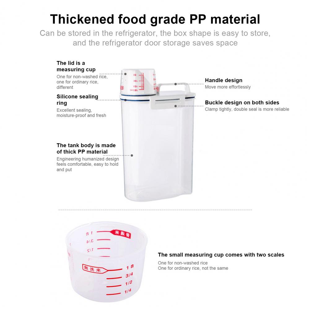 【2.5L】Toples Cereal/Rice Storage Jar/Botol Laundry Detergent Cereal Dry Food Dengan Cup