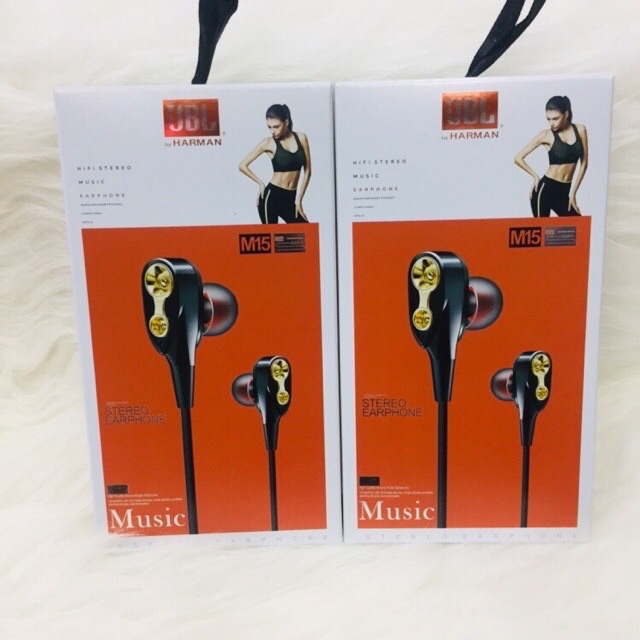 Handsfree JB-11 M15 JBL Merek Branded Double Sound Headset Universal SPORTS JB11 Earphone