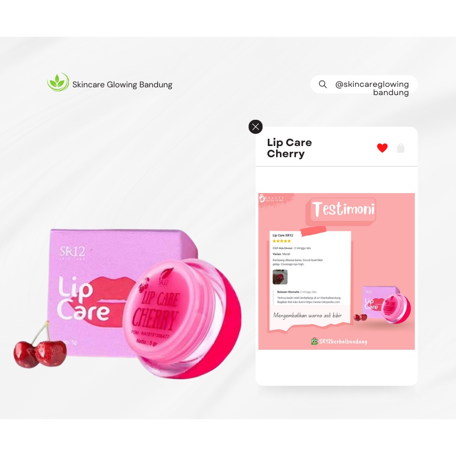 Lip Care SR12 Natural Essential Oil Perawatan Bibir Hitam Gelap Pecah-Pecah Kering Moisturizing Transparent