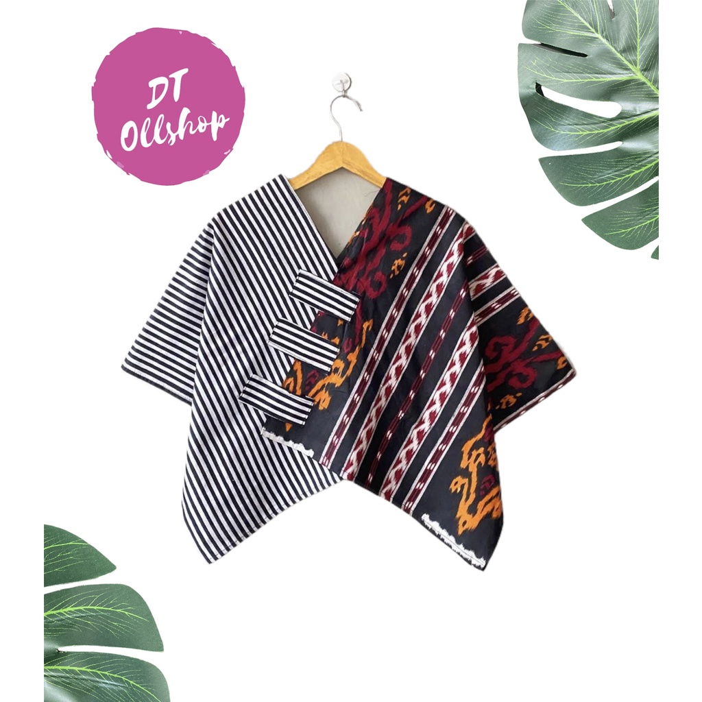 DT OLLSHOP - Crop Top Etnik Batik Kampus / Batik Kantor / Batik Kondangan Atasan