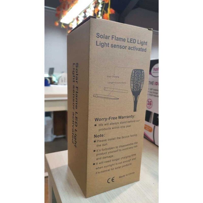 Lampu Solar Hias Taman 33 LED Model Api Flame Torch Outdoor Light