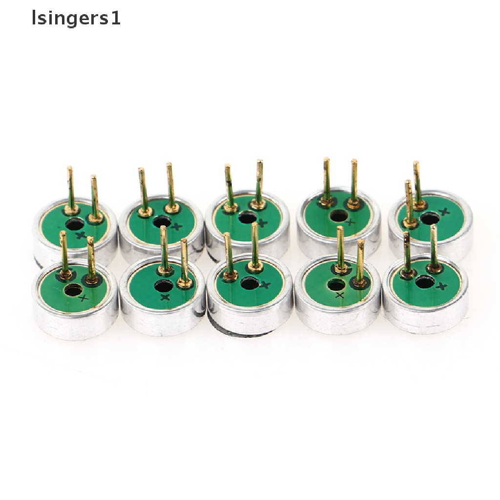 (lsingers1) 10pcs Mikrofon Kondensor Elektrik Ukuran 6x2.2mm