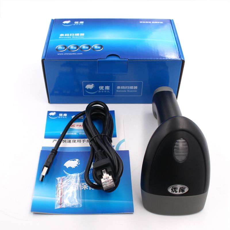 TaffWare USB Barcode Scanner 2D QR 1D - YK-MK30 - Black