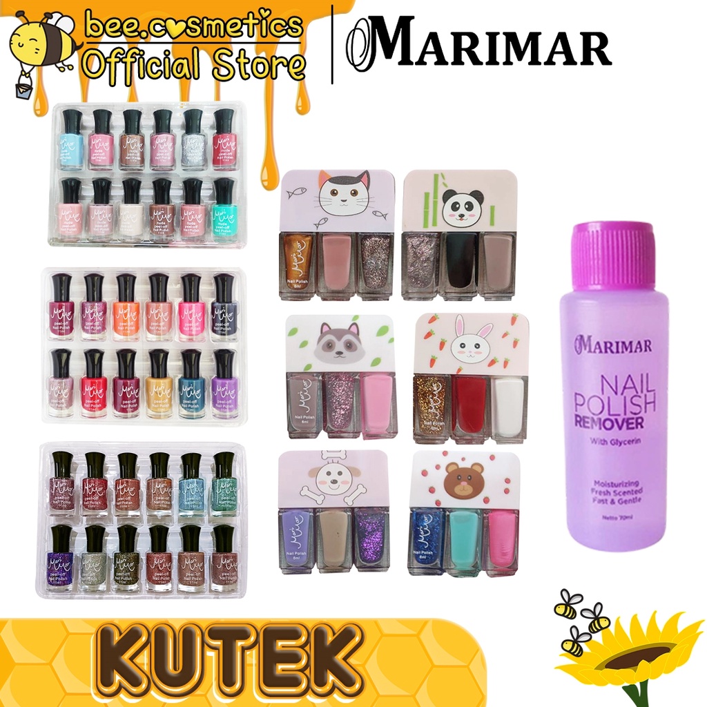 MARIMAR KUTEK 3IN1 / PEEL OFF / PEEL OFF NUDES / NAIL POLISH REMOVER / GLITTER PEEL OFF (ECERAN)