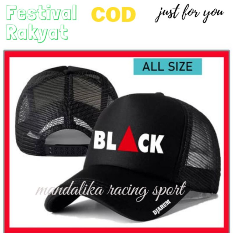 Topi Trucker Jaring Dewasa Keren Logo DJARUM BLACK