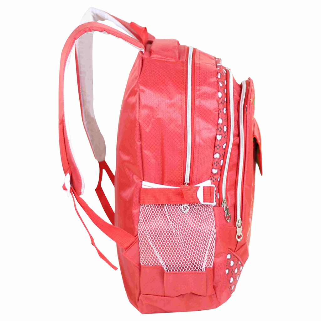 Tas Ransel Cewek Davero Sport Merah Backpack Sekolah Les Piknik Bagus Fashionable Murah Awet