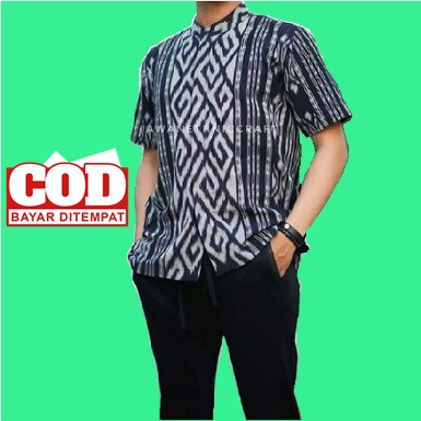 KEMEJA TENUN / BAJU PRIA / BAJU LENGAN PENDEK / TENUN JEPARA / HEM PRIA / BAJU ETNIK / TENUN TROSO