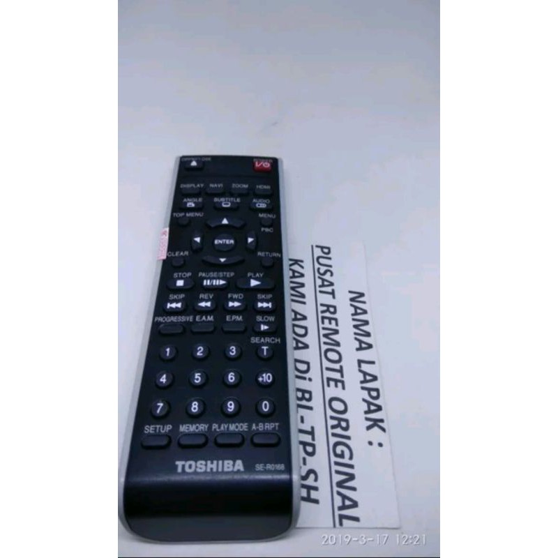 REMOTE REMOT DVD TOSHIBA PLAYER ORIGINAL