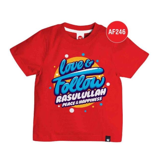 Kaos Afrakids lengan pendek Pakaian anak Muslim