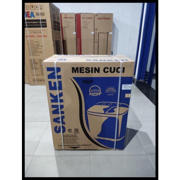 Mesin Cuci 2 Tabung SANKEN TW 8808 FGY XTOR Technology Trasparan 8 KG