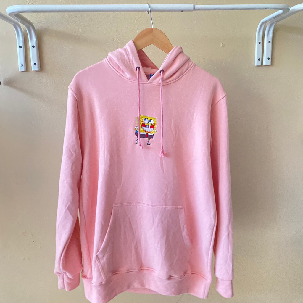 H&amp;M Hoodie Spongebob Pink / Hoodie HnM Original Pria Wanita