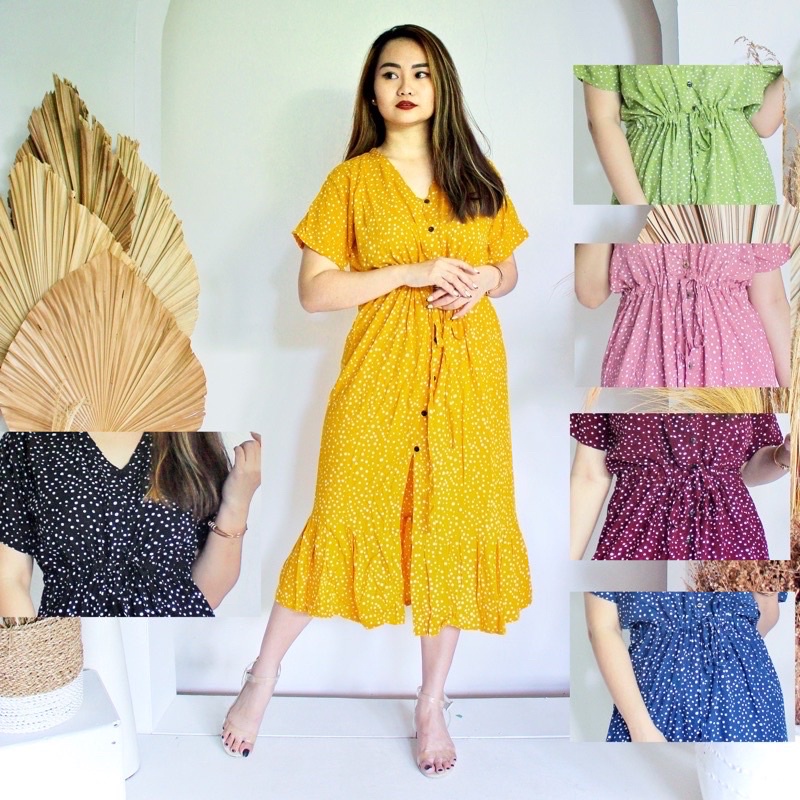 Daster Homedress Mamekoo Bahan Rayon Adem KATH Flower, Kath Tiedie, Nabi