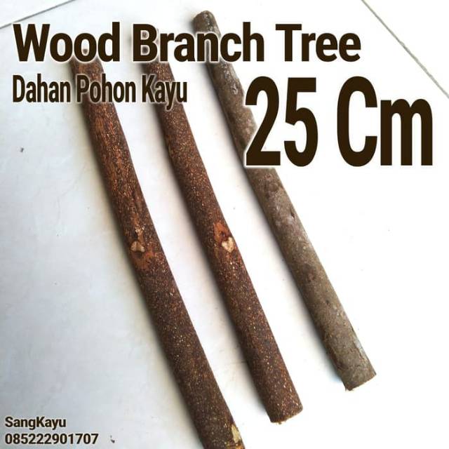 Wood Branch Tree 1-2x25 Cm Dahan kayu potongan kayu bahan craft dekor