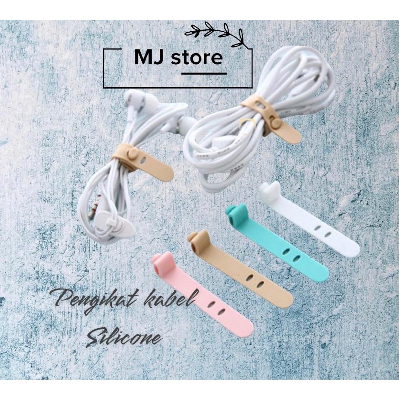 MJ STORE TALI PENGIKAT KABEL / PENGULUNG DAN PERAPI KABEL / KARET SILICONE