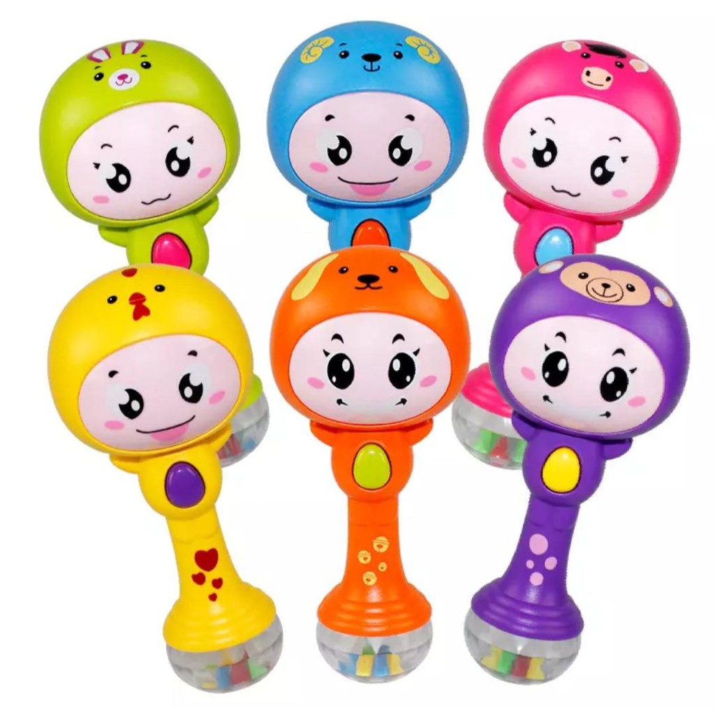 Mainan Bayi Murah Hand Music Shake Toys Tongkat Rattle Mainan Edukasi Anak