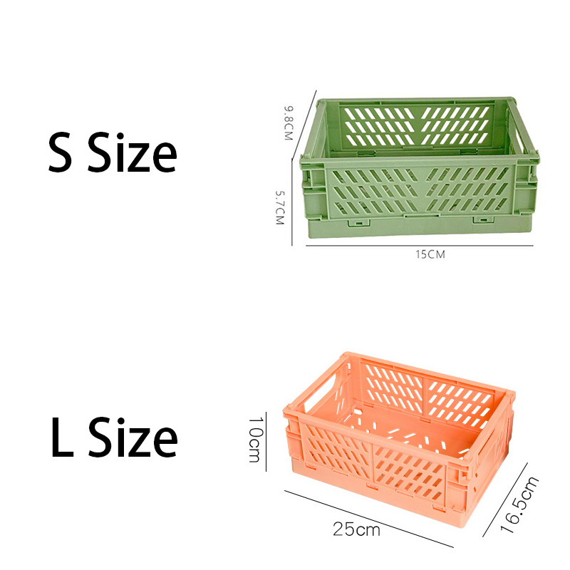 Foldable Storage Box Home Organizer Collapsible Basket Desk Stationary Holder Cosmetic Container