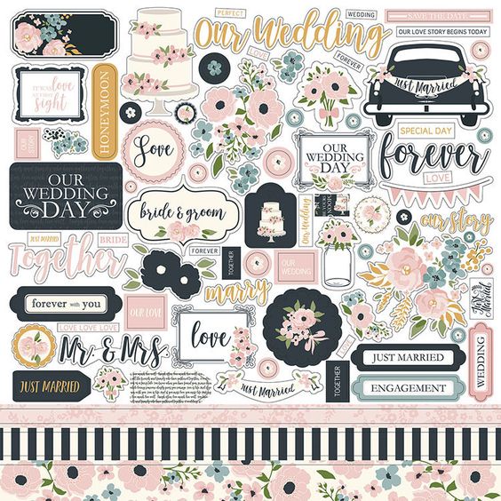 

Element Sticker Echo Park Just Married Scrapbook Journal