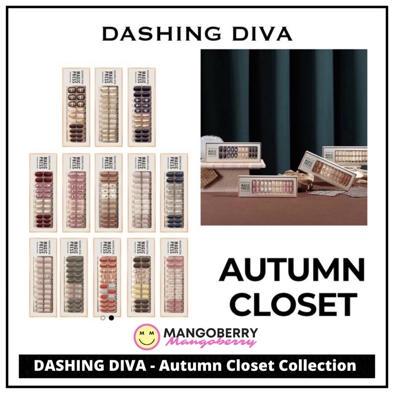 DASHING DIVA Premium magic press manicure - AUTUMN CLOSET collection (100% ori,fake nail,kuku palsu)