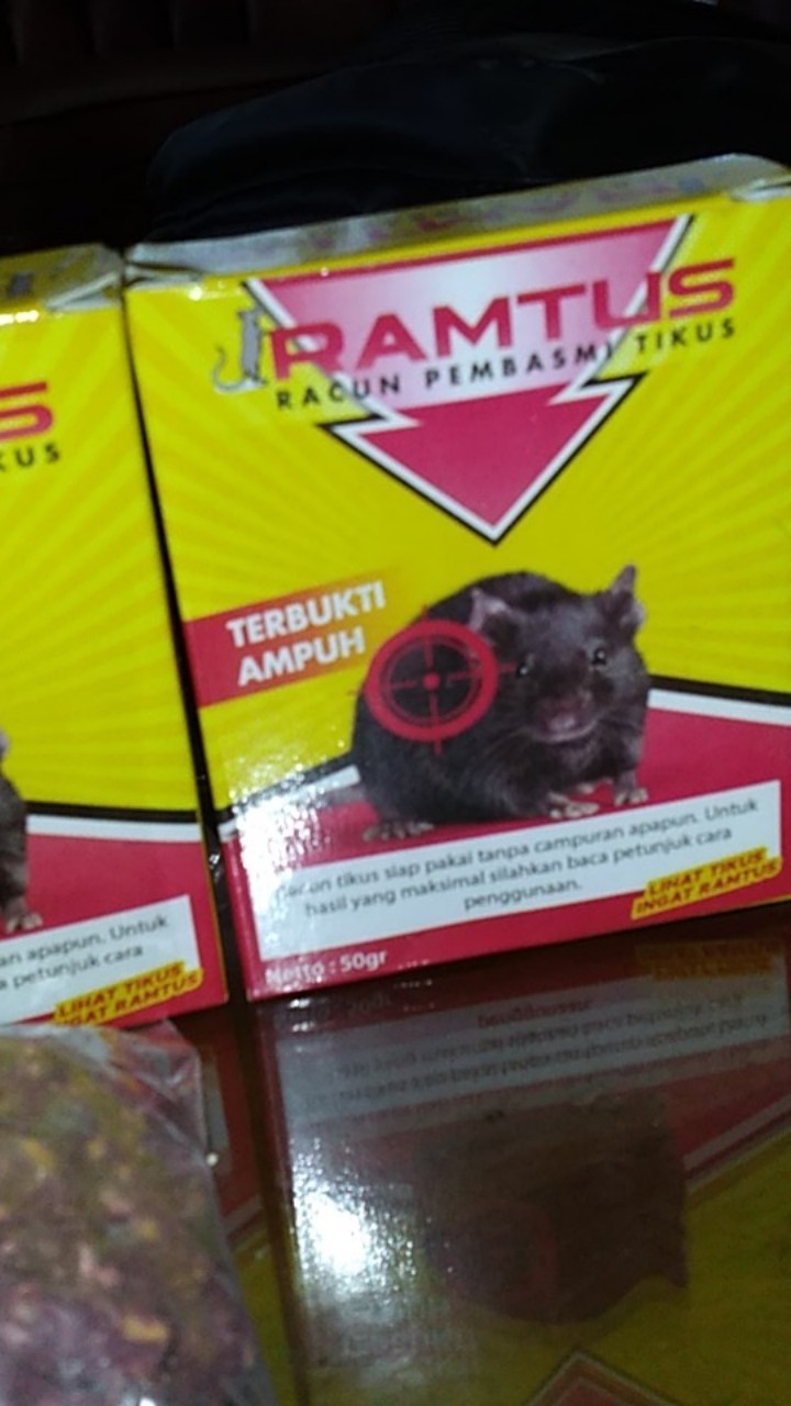 Umpan Jebakan Tikus Paling Ampuh Ramtus Racun Pembasmi Tikus Mati Kering Obat Pembunuh Tikus 2 Pack