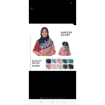 scarf zoya kerudung hijab segiempat motif ameera
