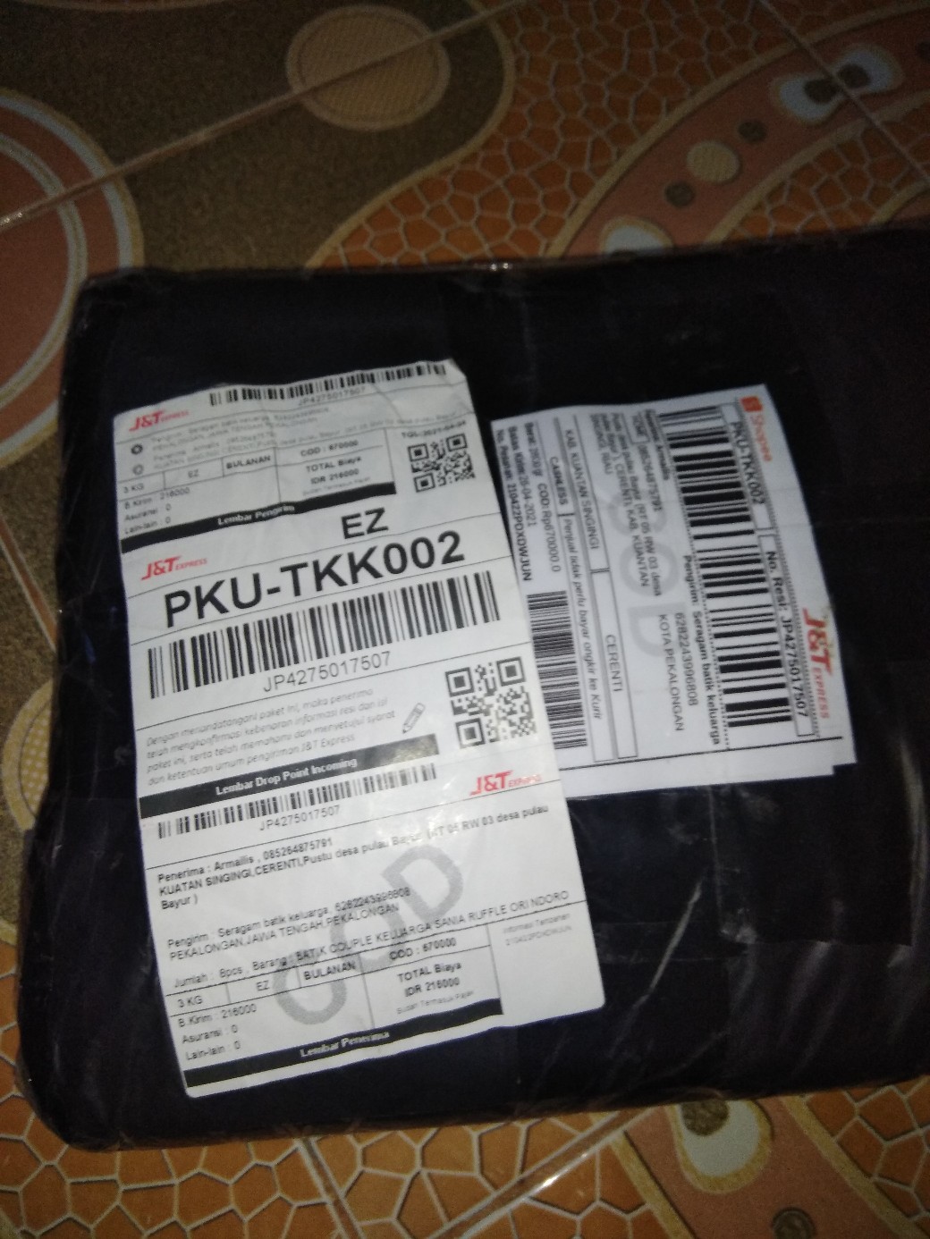 Batik Couple Keluarga Sania Ruffle Ori Ndoro Jowi Dnt Motif Kembang Langit