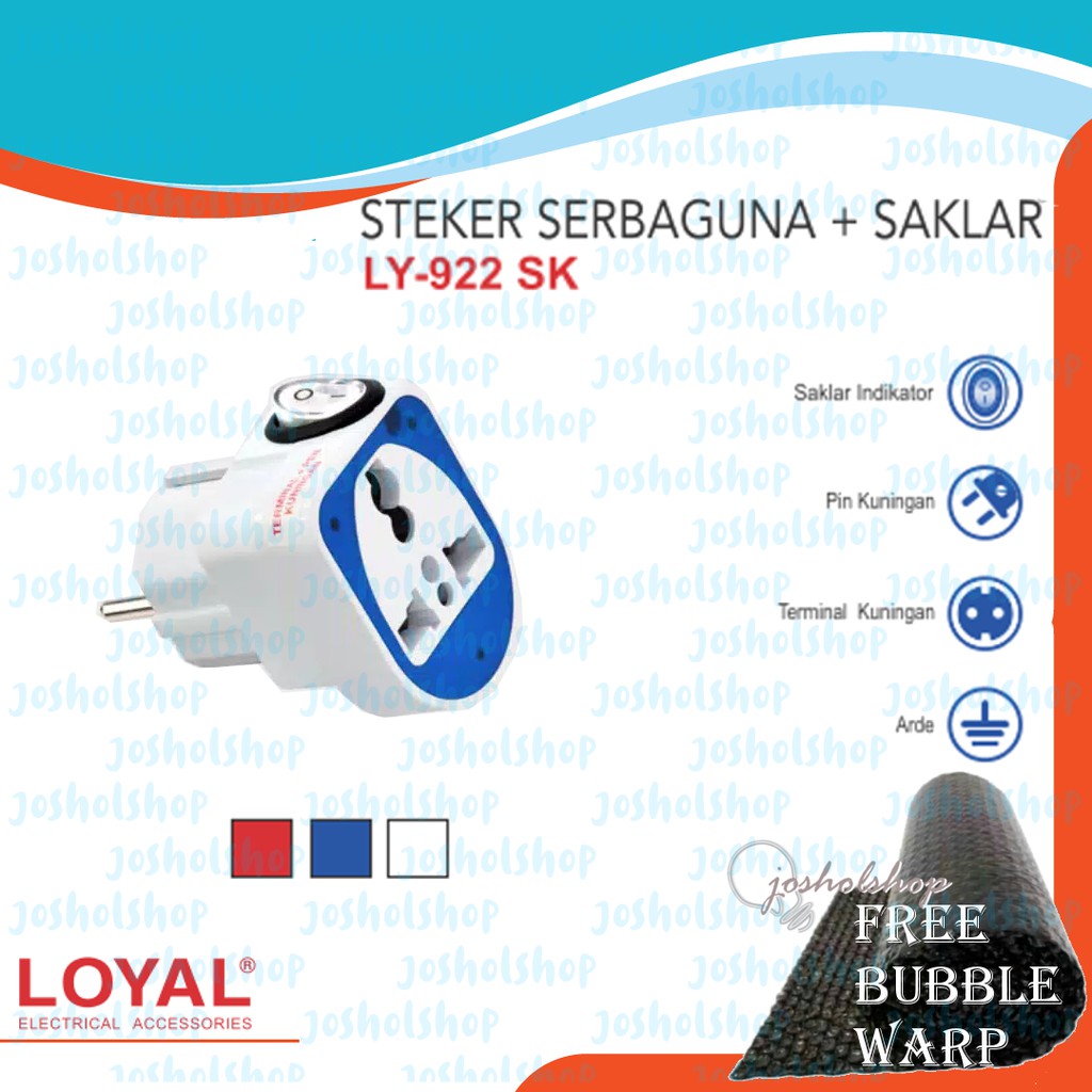 Loyal Over Steker Serbaguna +  Stop Kontak ON/OFF LY-922SK