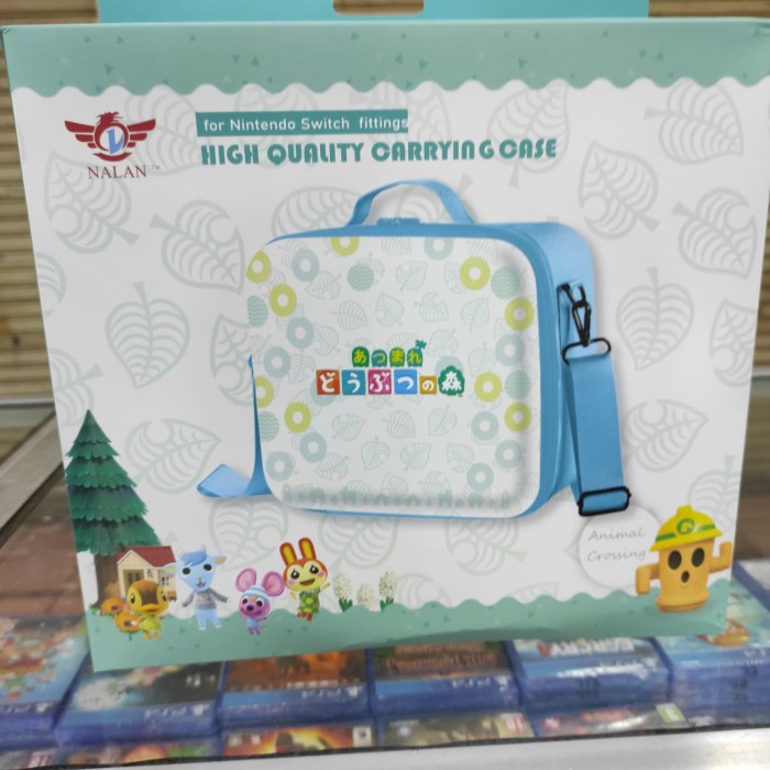 Nalan Bag Carrying Case Eva Animal Crossing Blue For Nintendo Switch