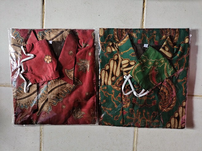 Batik Pria Lapis Furing Katun Primisima Batik Solo Godongan Merah