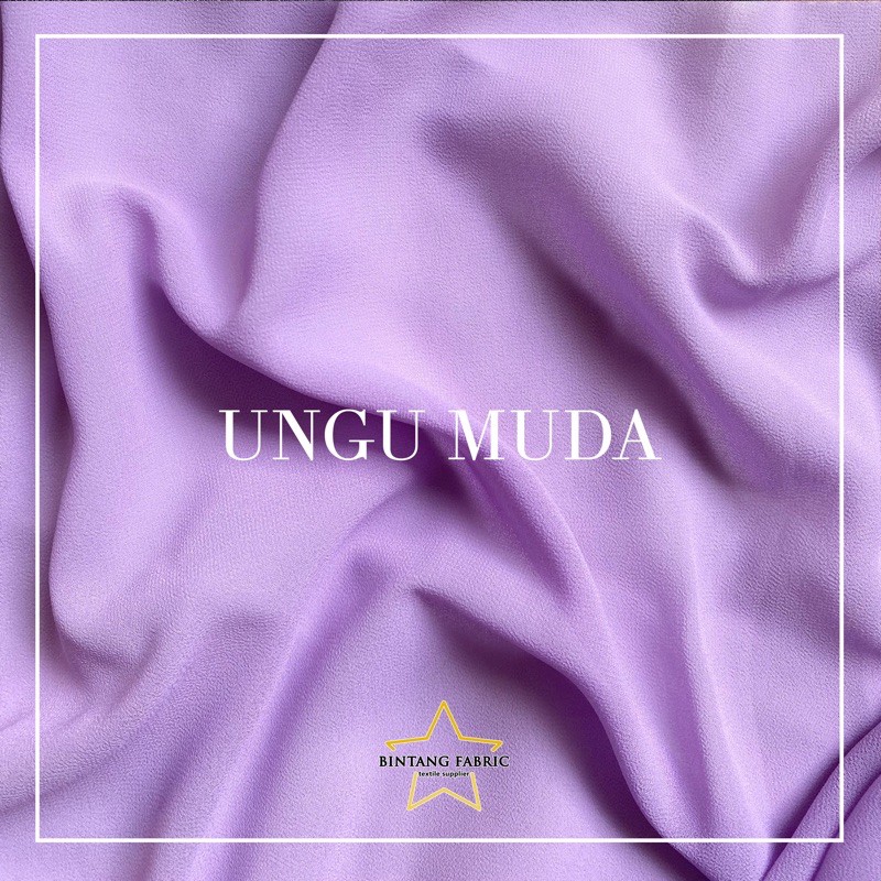 Bahan Kain Ceruti Ceruty Baby doll Premium 1/2 meter-Ungu Muda