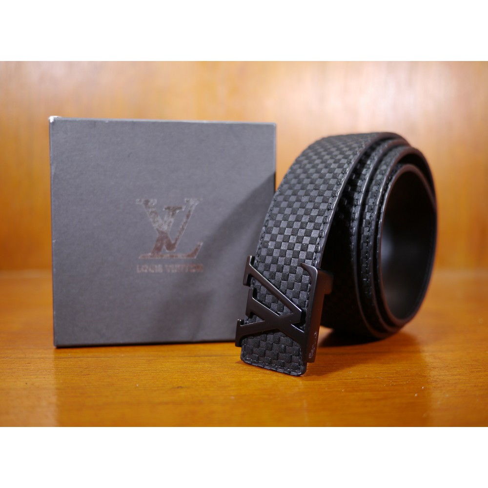 GESPER IKAT PINGGANG PRIA IMPORT - LOUIS VUITTON LV CTS71 BLACK