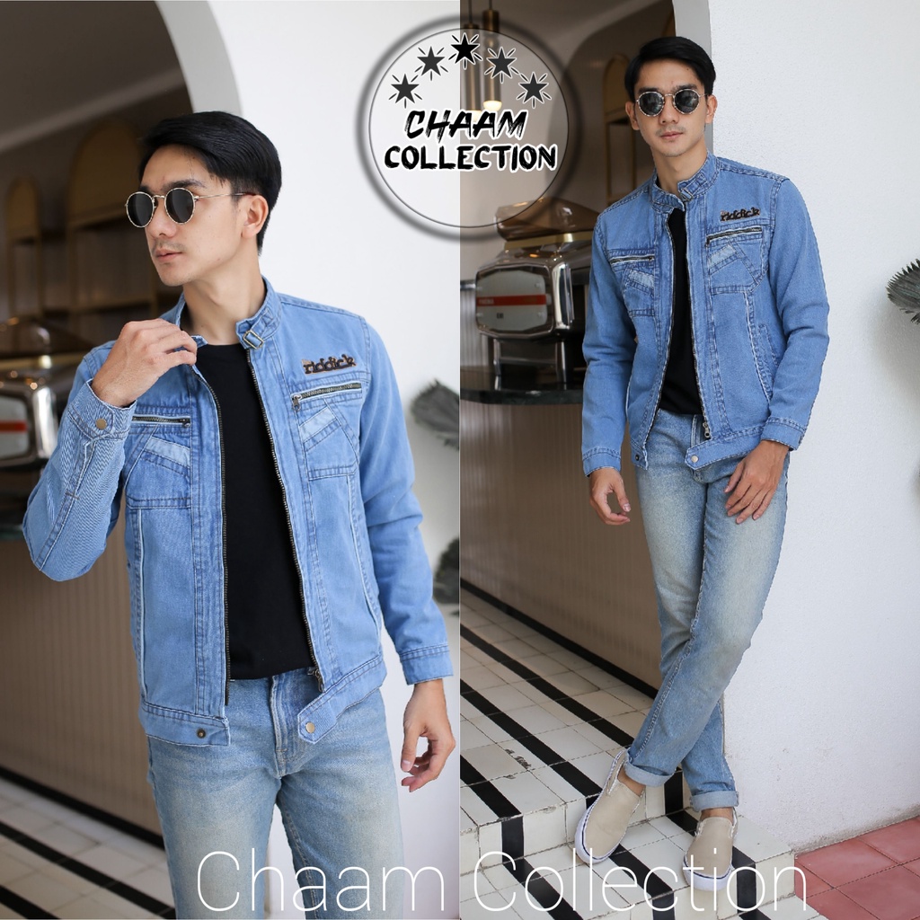 NEW 2021 Jaket Denim Shanghai Bertudung|Jaket Jeans Denim New Fashion Unisex-Shanghai Blitz